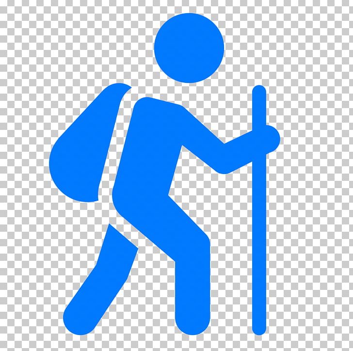 Hiking Backpacking Computer Icons Walking PNG, Clipart, Angle, Area, Backpacking, Blue, Camping Free PNG Download
