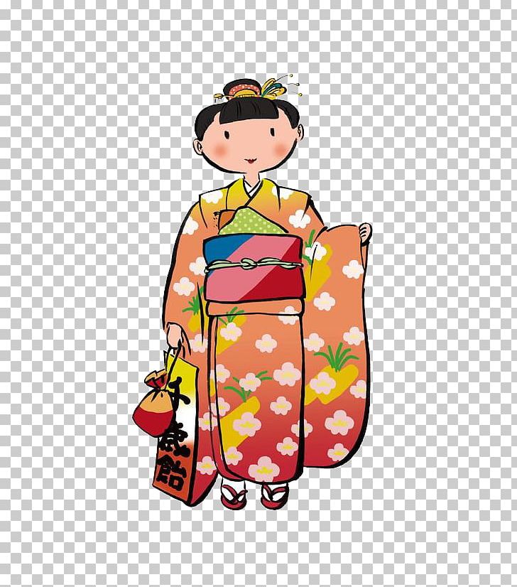 Kimono Cartoon Doll Illustration PNG, Clipart, Art, Attire, Baby Girl, Balloon Cartoon, Boy Free PNG Download