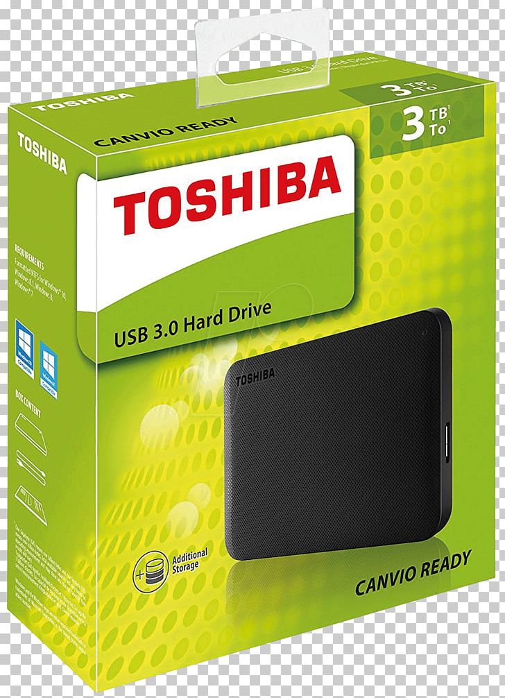 Toshiba Canvio Ready External Hard Drive USB 3.0 2.5" 1.00 Toshiba Canvio Connect II Hard Drives Terabyte PNG, Clipart, Brand, Data Storage, Electronic Device, Electronics, Electronics Accessory Free PNG Download