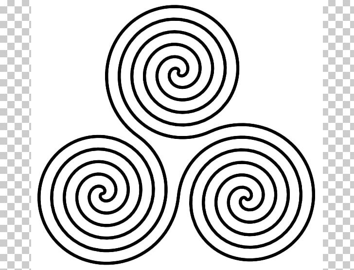 Triskelion Spiral Symbol PNG, Clipart, Archimedean Spiral, Area, Black And White, Celtic Art, Celtic Knot Free PNG Download