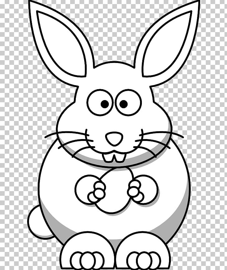 White Rabbit Easter Bunny Hare PNG, Clipart, Area, Black And White, Circle, Coloring Book, Domestic Rabbit Free PNG Download
