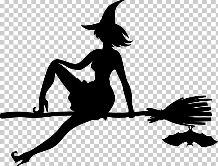 Silhouette Broom Witchcraft Stock Illustration PNG, Clipart, Bat, Black And White, Broom Vector, Fantasy, Horse Riding Free PNG Download