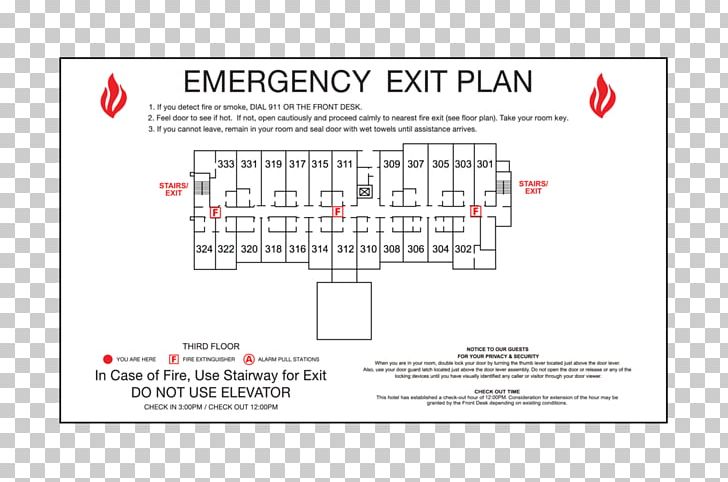 Emergency Exit Fire Escape Exit Sign Emergency Evacuation Hotel PNG, Clipart, Area, Brand, Diagram, Document, Door Hanger Free PNG Download