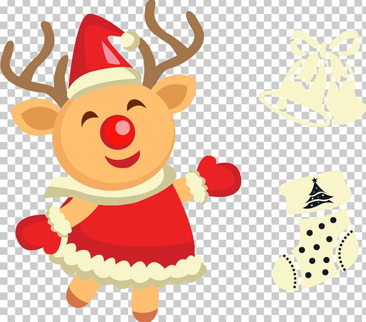 Reindeer Christmas Ornament Santa Claus PNG, Clipart, Baby Toys, Cartoon, Christmas Background, Christmas Decoration, Christmas Frame Free PNG Download