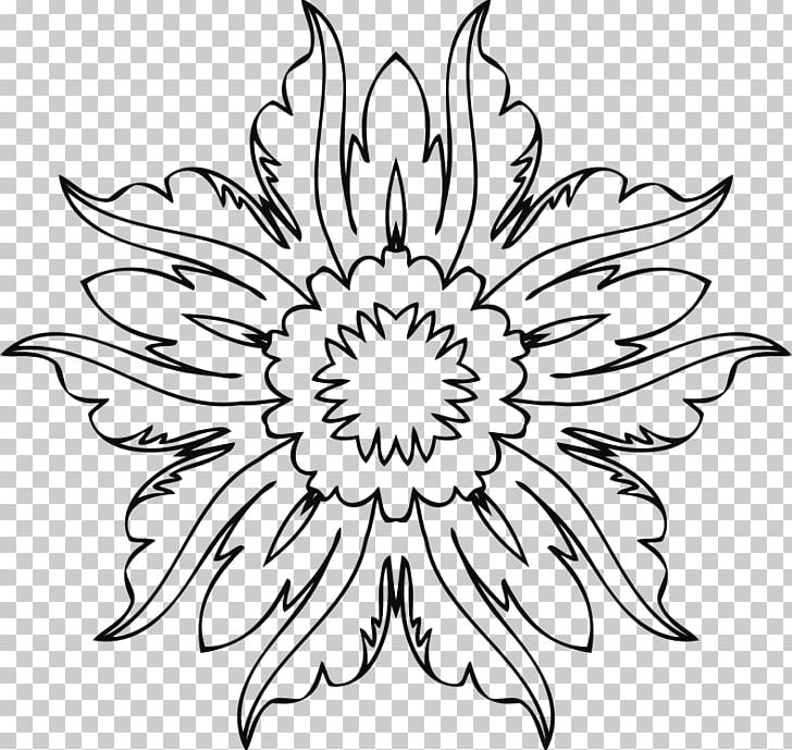 Line Art Drawing Flower PNG, Clipart, Art, Artwork, Black, Black And White, Circle Free PNG Download