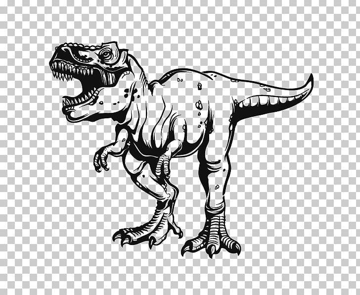 Tyrannosaurus Rex Wall Decal Sticker Dinosaur PNG, Clipart, Adhesive, Black And White, Decal, Decorative Arts, Dinosaur Free PNG Download