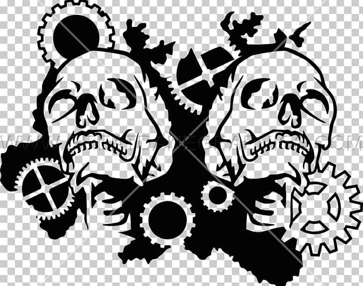 Skulls Unlimited International T-shirt Gear Art PNG, Clipart, Art, Black And White, Bone, Drawing, Fictional Character Free PNG Download