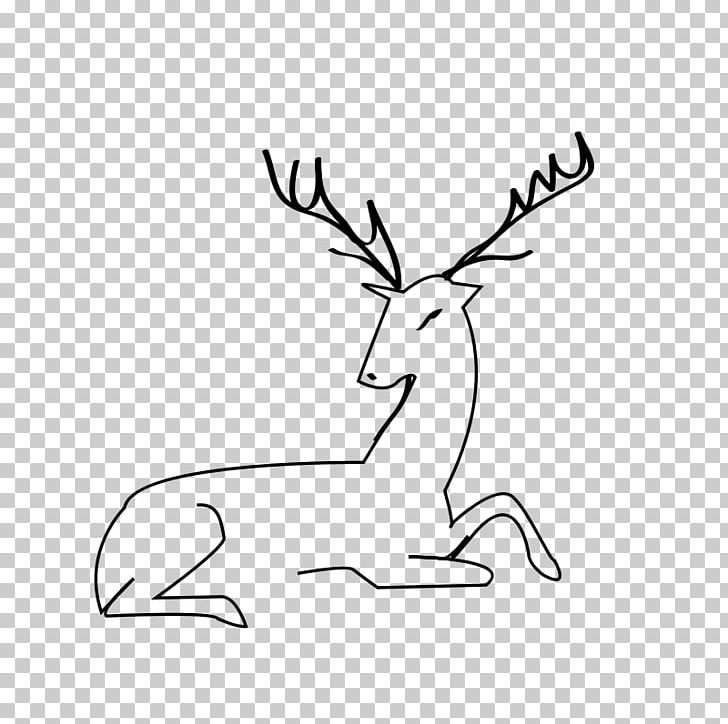 Reindeer Elk PNG, Clipart, Animals, Antler, Area, Black And White, Coloring Book Free PNG Download