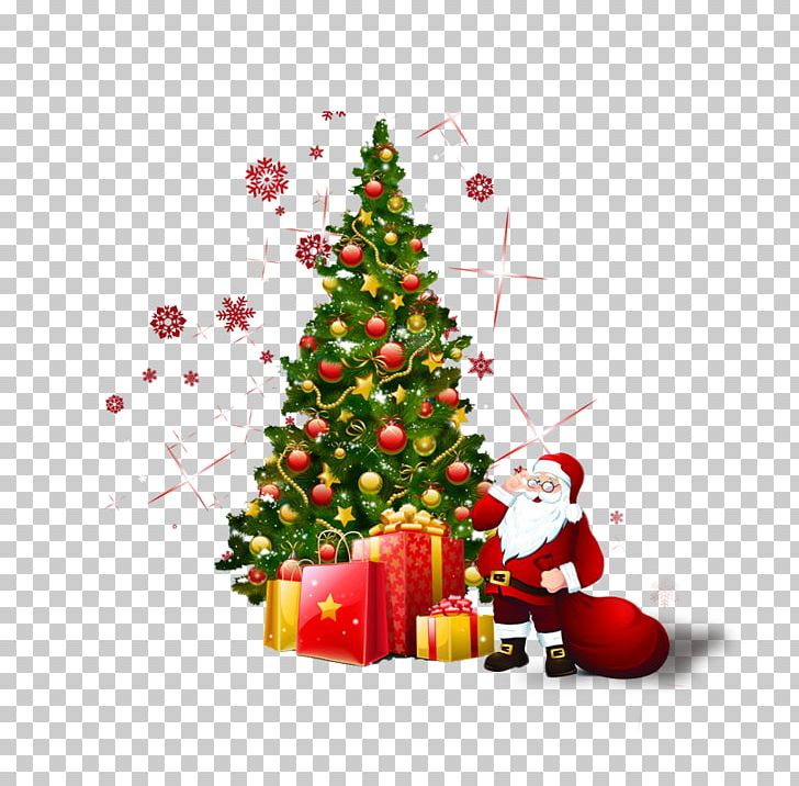 Santa Claus Christmas Tree Gift PNG, Clipart, Christmas, Christmas, Christmas Background, Christmas Decoration, Christmas Frame Free PNG Download