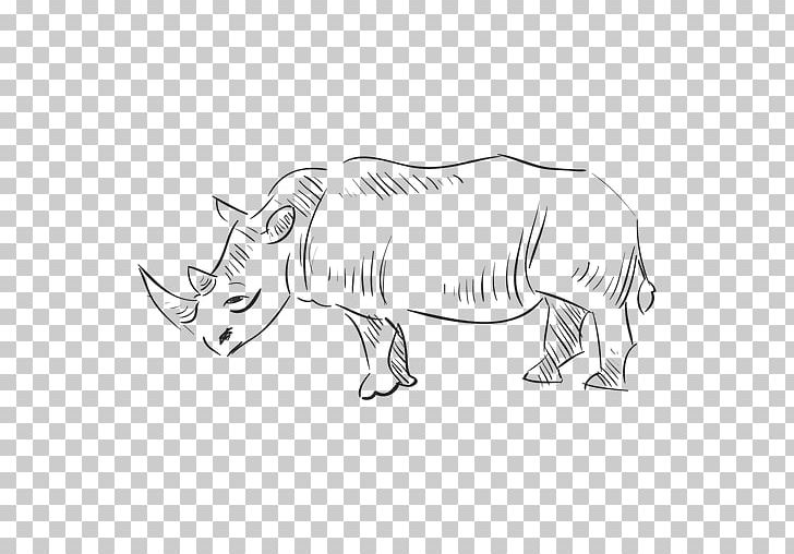 Rhinoceros Mammal Drawing PNG, Clipart, Animal, Animal Figure, Arm, Artwork, Black And White Free PNG Download