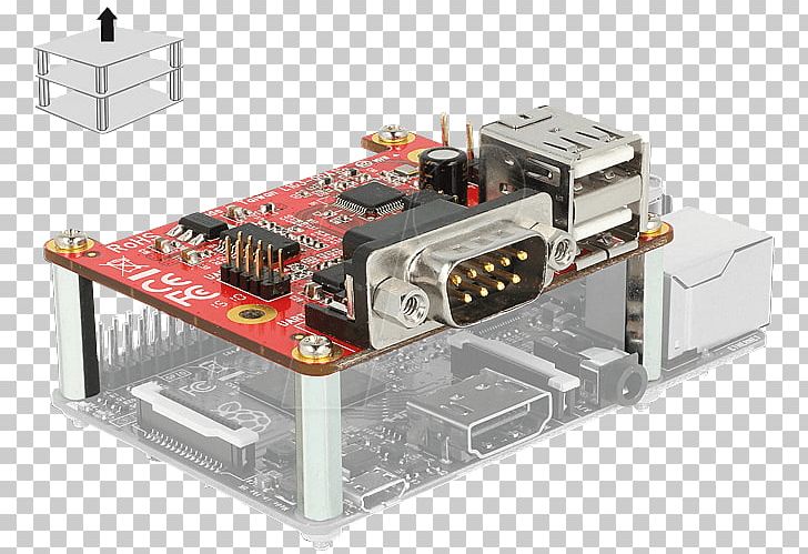 Microcontroller Micro-USB Raspberry Pi RS-232 PNG, Clipart, Adapter, Circuit Component, Elec, Electrical Cable, Electrical Connector Free PNG Download