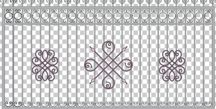 Wrought Iron Fence Gate Grille PNG, Clipart, Angle, Black And White, Circle, Deck Railing, Decorative Pattern Free PNG Download