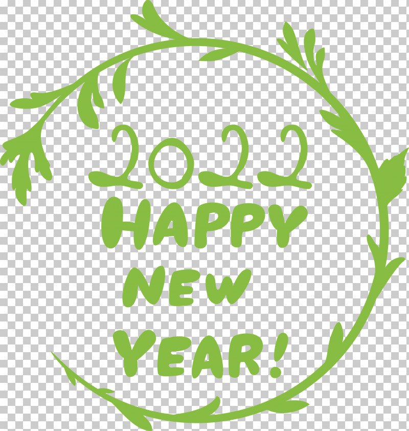2022 Happy New Year 2022 New Year PNG, Clipart, Flower, Green, Leaf, Leaf Vegetable, Line Free PNG Download