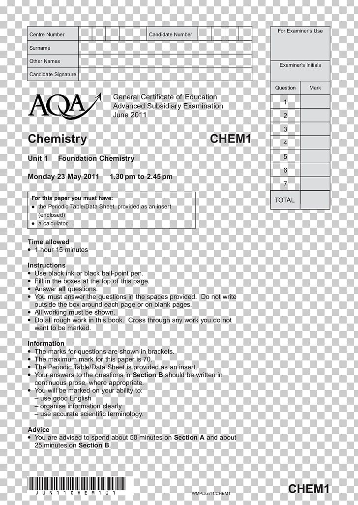 Past Paper Assessment And Qualifications Alliance Test General Certificate Of Secondary Education PNG, Clipart, Aqa, Area, Diagram, Document, Edexcel Free PNG Download