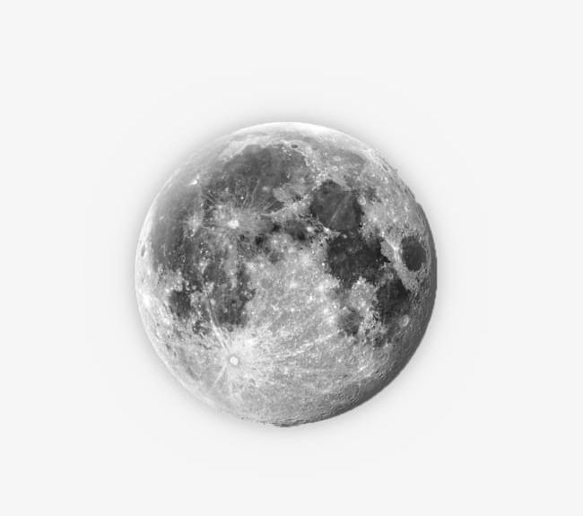 Realistic Moon PNG Clipart Image​