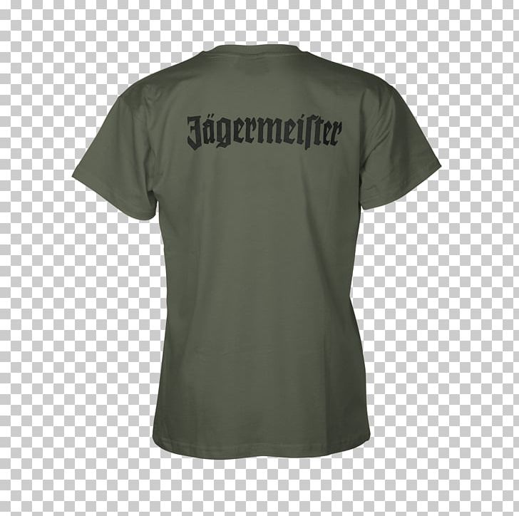 T-shirt Jägermeister Sleeve Neck PNG, Clipart, Active Shirt, Angle, Green, Grey, Neck Free PNG Download