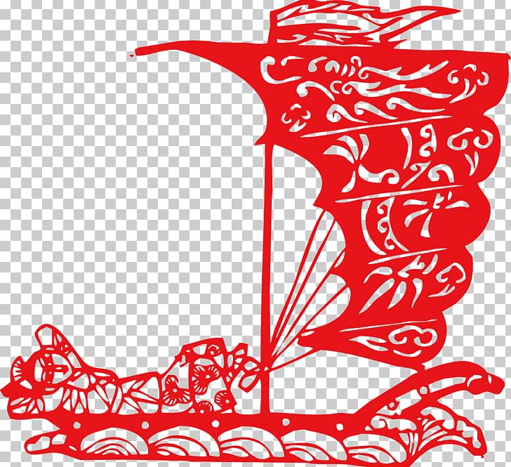 China Papercutting Tradition PNG, Clipart, Are, Black And White, Boat, Boat Vector, Culture Free PNG Download