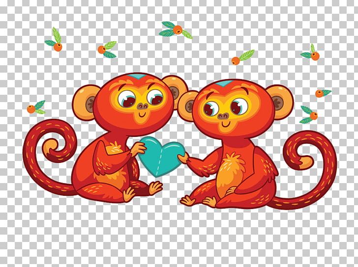Monkey Chinese New Year New Year Card Illustration PNG, Clipart, Animals, Area, Art, Balloon Cartoon, Cartoon Free PNG Download