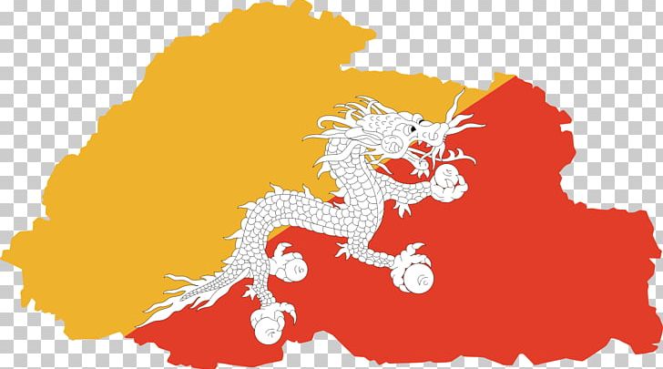 Flag Of Bhutan Map National Flag PNG, Clipart, Bhutan, Carnivoran, Computer Wallpaper, Country, Druk Free PNG Download