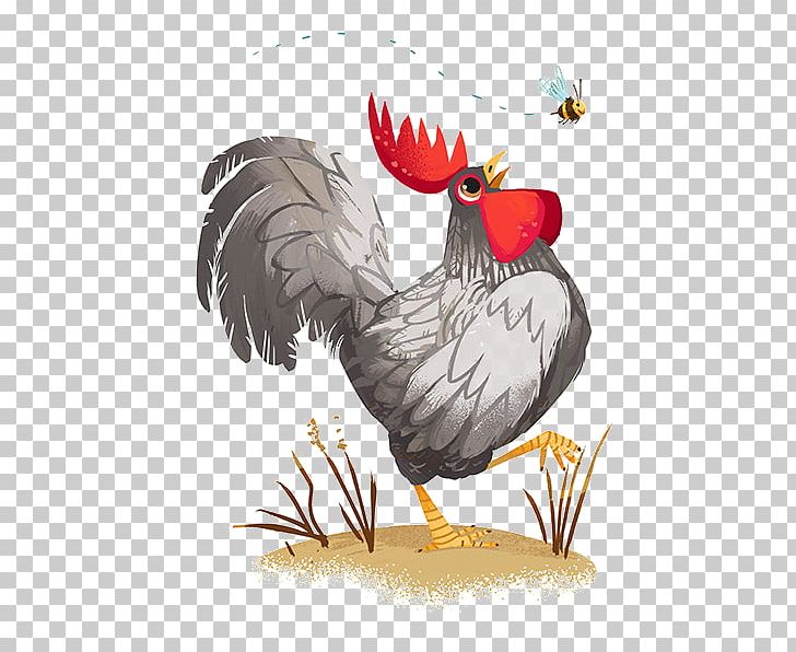 Plymouth Rock Chicken Rooster Chicken Coop Illustration PNG, Clipart, Animals, Art, Beak, Bird, Chicken Free PNG Download