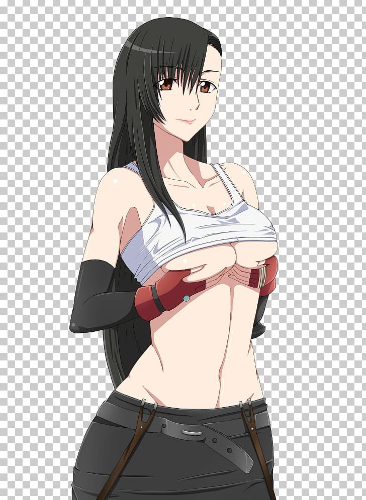 Tifa Lockhart Final Fantasy VII Final Fantasy XII Anime Hentai PNG, Clipart, Abdomen, Arm, Black Hair, Cartoon, Clothing Free PNG Download