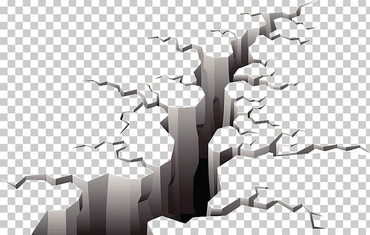 Crack In The Ground Earthquake Illustration PNG, Clipart, Angle, Art, Atmosphere, Black And White, Computer Icons Free PNG Download
