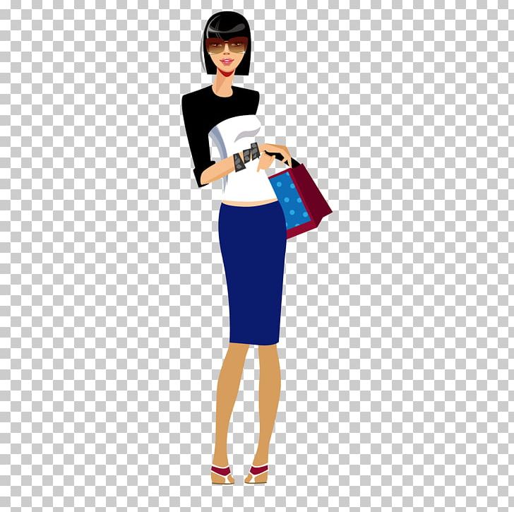 Shopping Fashion Girl Illustration PNG, Clipart, Adobe Illustrator, Cartoon, Electric Blue, Encapsulated Postscript, Fashion Design Free PNG Download