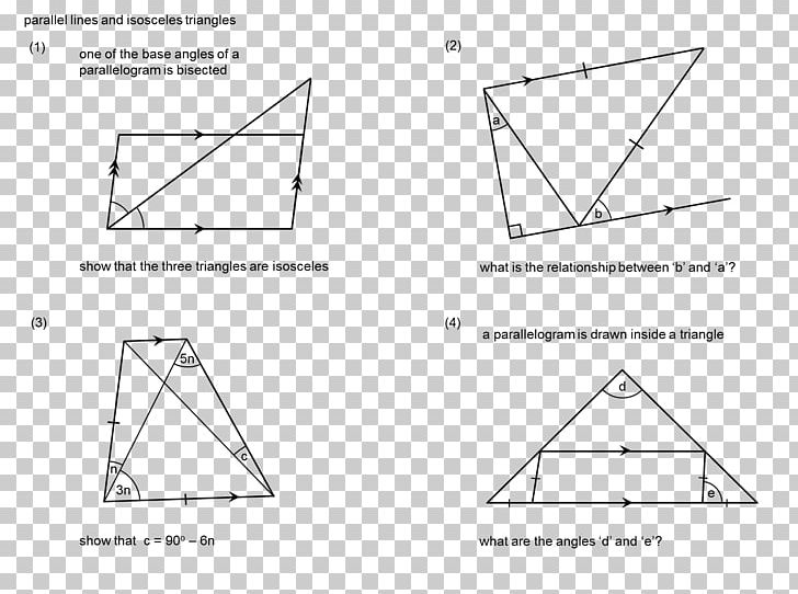 Triangle Mathematics Line Parallel PNG, Clipart, Angle, Area, Black And White, Diagram, Drawing Free PNG Download