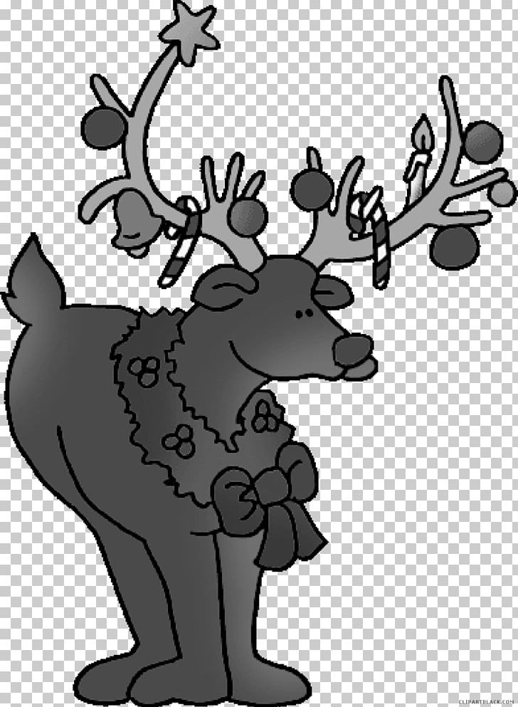 Christmas Christmas Day Santa Claus Rudolph PNG, Clipart, Antler, Art, Bear, Black And White, Branch Free PNG Download