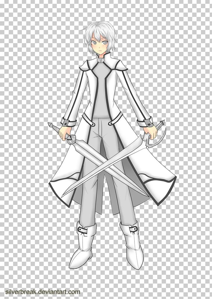 Kirito Sword Art Online Sketch PNG, Clipart, Artwork, Cartoon, Character, Clothing, Cold Weapon Free PNG Download