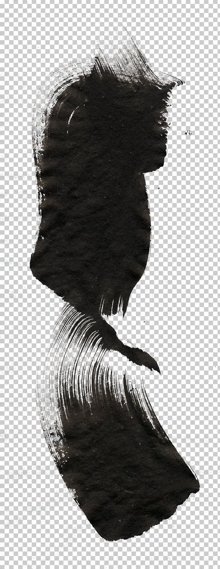 Black And White Ink Brush PNG, Clipart, Background Black, Beak, Black, Brush Stroke, Feather Free PNG Download