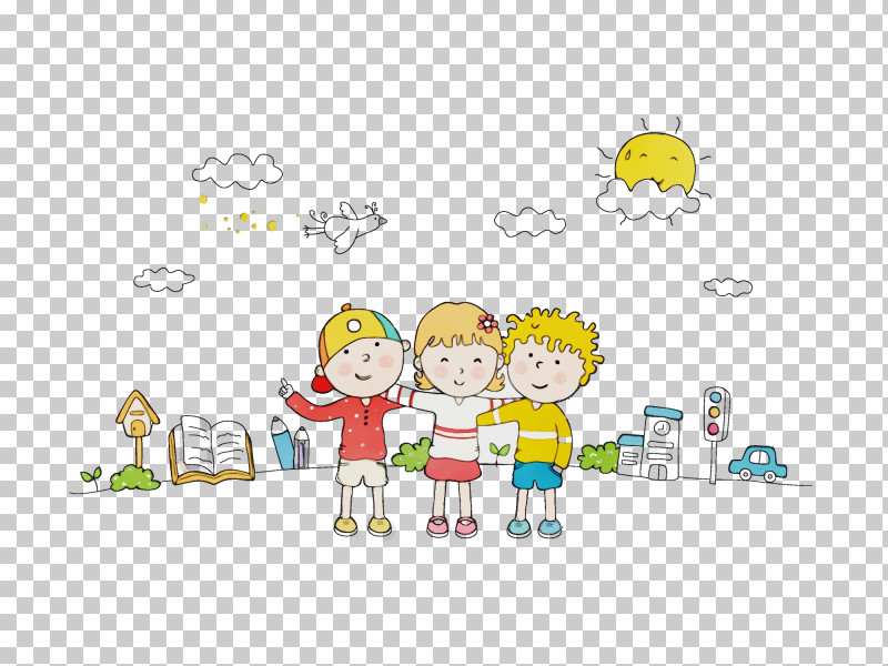 Cartoon Yellow Child Sharing PNG, Clipart,  Free PNG Download