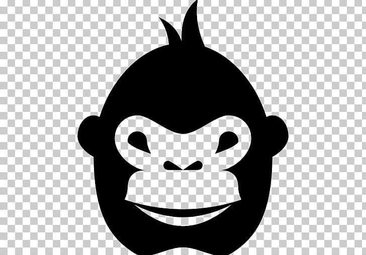 Gorilla Ape Computer Icons Monkey PNG, Clipart, Animals, Ape, Artwork, Black, Black And White Free PNG Download