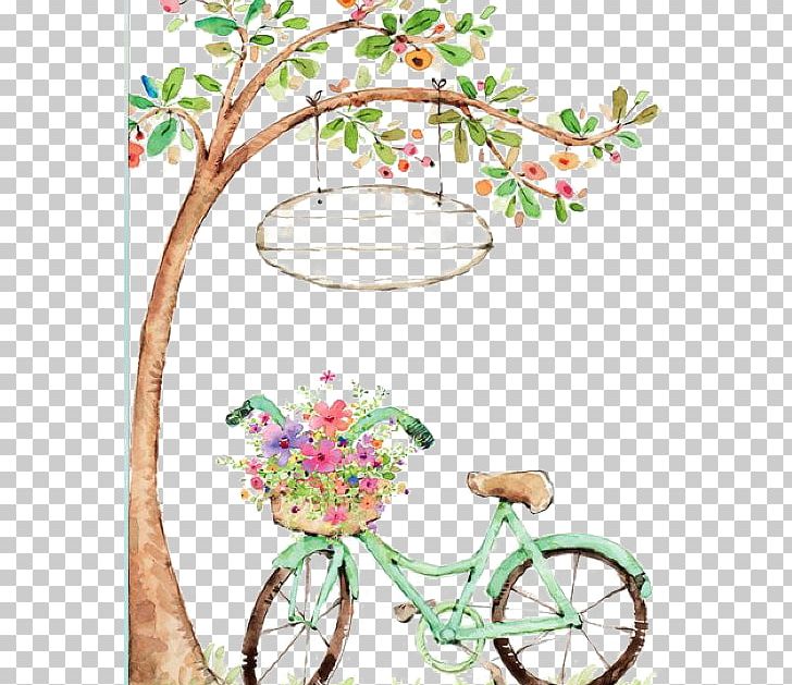 Watercolor Painting Bicycle Drawing PNG, Clipart, Bicycle Accessory, Bicycle Basket, Bicycle Frame, Bicycle Part, Bicycles Free PNG Download