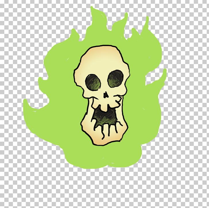 Illustration Skull Character Fiction PNG, Clipart, Bone, Character, Fiction, Fictional Character, Green Free PNG Download