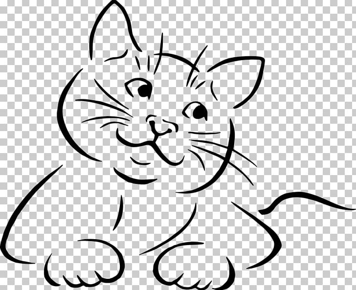 Cat Kitten Line Art Drawing PNG, Clipart, Animals, Art, Artwork, Black, Carnivoran Free PNG Download