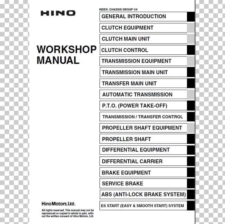 Hino Dutro Hino Motors Car Toyota Document PNG, Clipart, Area, Automobile Repair Shop, Black And White, Brand, Car Free PNG Download