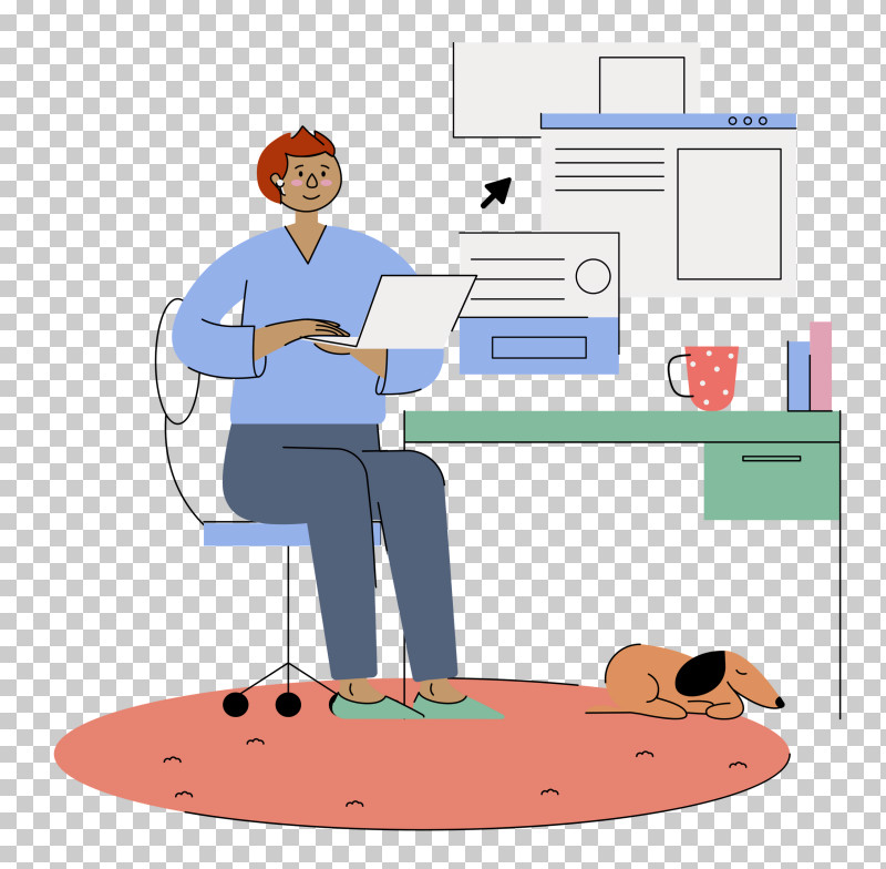 Work At Home Working PNG, Clipart, Behavior, Biology, Cartoon, Human, Joint Free PNG Download
