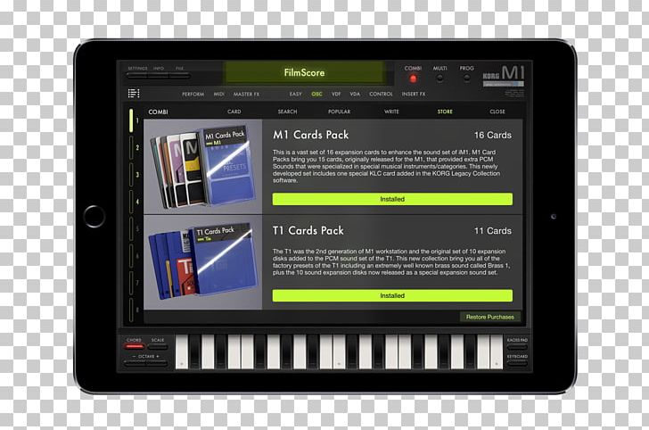 Korg M1 Computer Software Music Workstation Software Synthesizer PNG, Clipart, Apple, Brand, Display Device, Electronic Device, Electronic Instrument Free PNG Download