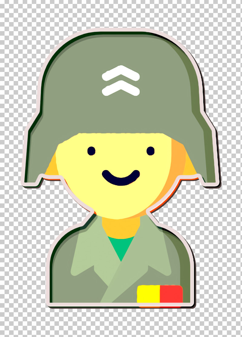 Soldier Icon Professions Icon PNG, Clipart, Behavior, Cartoon, Character, Green, Happiness Free PNG Download