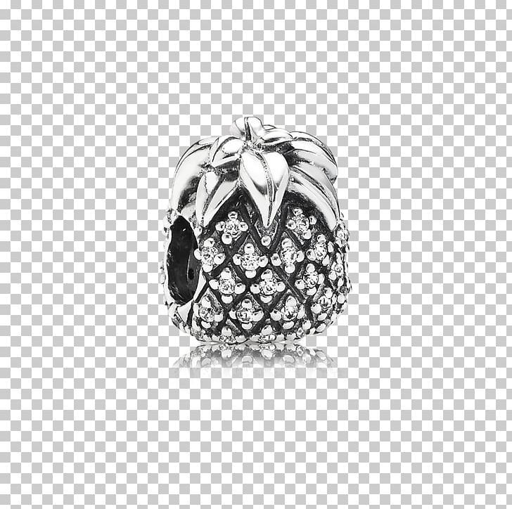 Pandora Charm Bracelet Cubic Zirconia Jewellery Silver PNG, Clipart, Black And White, Bling Bling, Body Jewelry, Bracelet, Charm Free PNG Download
