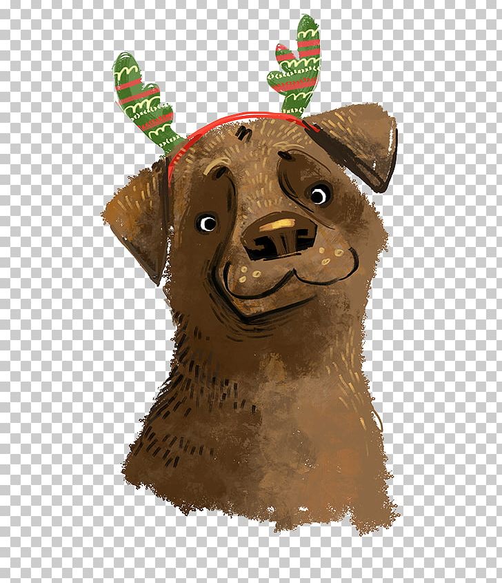 Dog Chien Pourri Drawing Christmas Illustration PNG, Clipart, Animals, Bear, Carnivoran, Cartoon, Christmas Frame Free PNG Download