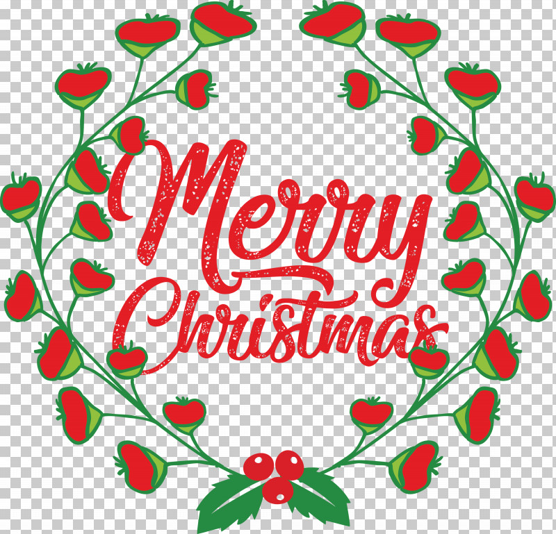 Merry Christmas PNG, Clipart, Christmas Day, Floral Design, Flower, Fruit, Line Free PNG Download