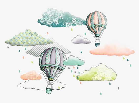 Hand-painted Hot-air Balloon PNG, Clipart, Air, Balloon, Balloon Clipart, Buckle, Cartoon Free PNG Download