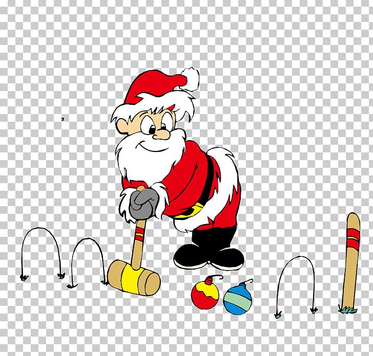 Santa Claus Croquet Basketball Animation PNG, Clipart, Area, Art, Basketball, Cartoon, Christmas Card Free PNG Download