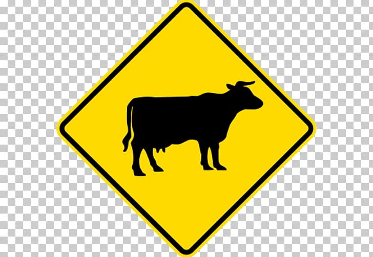 Cattle Traffic Sign Road Transport Warning Sign PNG, Clipart, Area, Black And White, Cattle, Cattle Like Mammal, Cow Head Free PNG Download