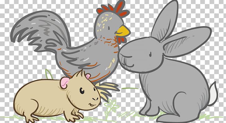 Chicken Dog Pet Domestic Rabbit Hare PNG, Clipart, Animal, Animal Figure, Animals, Artwork, Beak Free PNG Download