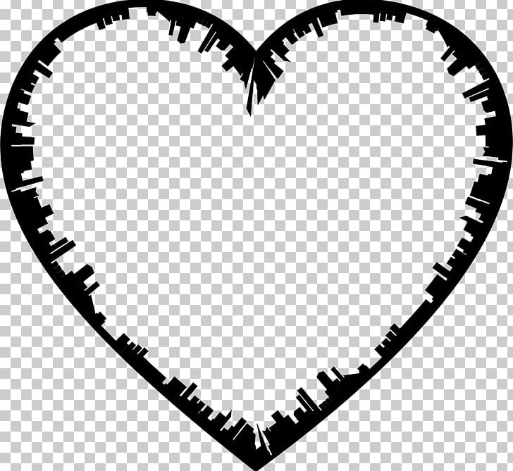 Heart Silhouette Skyline PNG, Clipart, Bicycle Part, Black, Black And White, Circle, City Free PNG Download