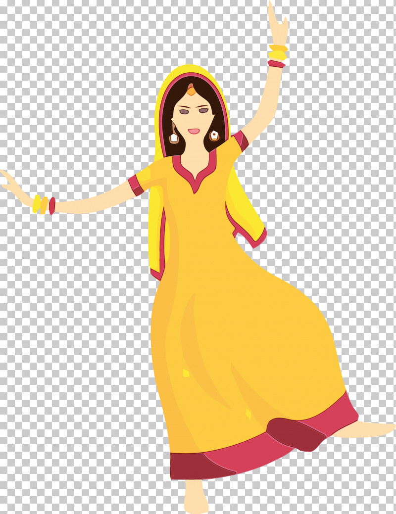Yellow Dress Costume Design Gesture PNG, Clipart, Costume Design, Dress, Gesture, Hindia Holiday, India Party Free PNG Download