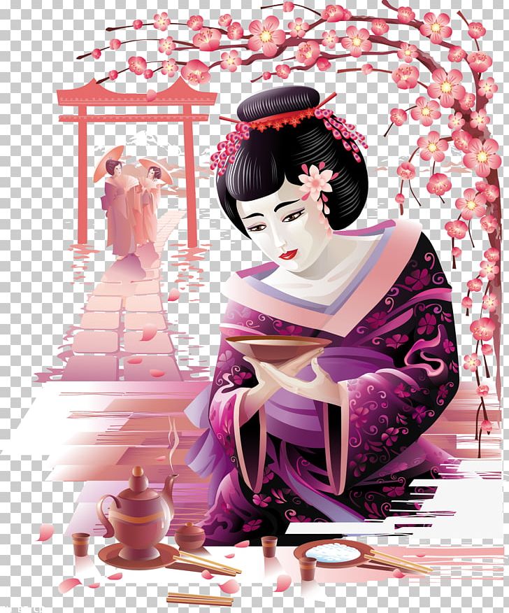 Culture Of Japan Astrology Horoscope Kimono PNG, Clipart, Art, Concept, Euclidean Vector, Flower, Geisha Free PNG Download